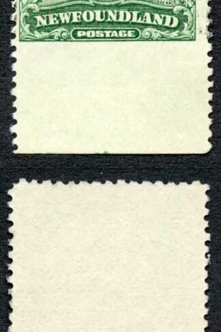 Newfoundland SG179 1c Green IMPERF BOTTOM Margin Fine used