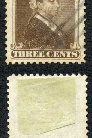 Newfoundland SG65a 3c Chocolate-brown Fine used Cat 95 Pounds
