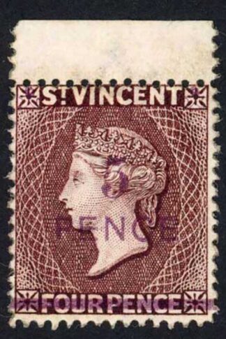 St Vincent SG59 5d on 4d Chocolate M/M Cat 48 pounds