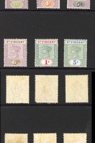 St Vincent SG67/75 Set of 9 M/M (hinge remainders) Cat 150 pounds