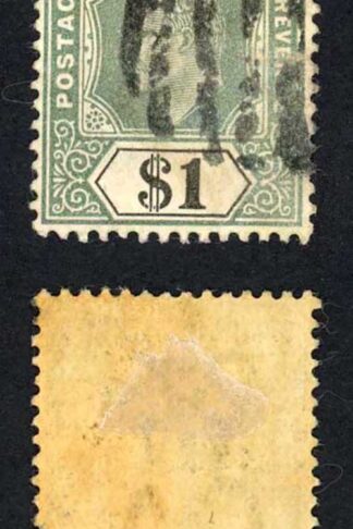 Straits Settlements SG119 KEVII One Dollar Wmk CA Cat 85 pounds