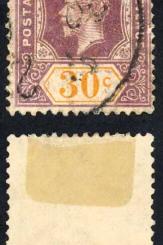 Straits Settlements SG235 30c Wmk Script Die 1 Cat 60 pounds
