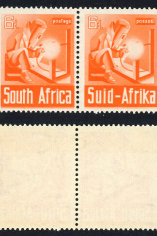 South Africa SG92 4d Orange-brown 1941 War Effort Used Block Cat 70 pounds