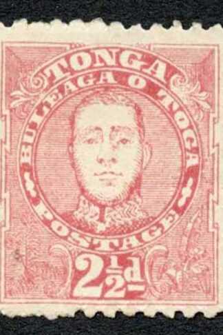 Tonga SG33 2 1/2d rose Mint (no gum) Cat 30 pounds