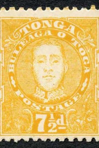 Tonga SG35 7 1/2d Orange-yellow Mint part gum Cat 45 pounds