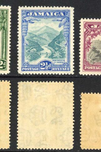 Jamaica SG111/3 1932 Set of 23 fine M/M Cat 70 pounds
