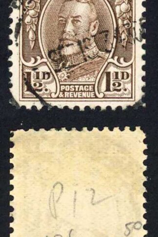 Southern Rhodesia SG16c 1 1/2d perf 12 used Scarce Cat 50 pounds