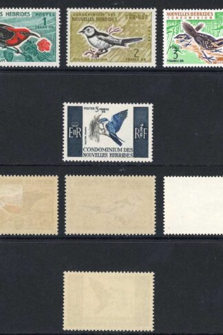 New Hebrides 1963 Birds Top values 1f M/M rest U/M Cat 62 pounds