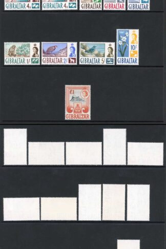Gibraltar SG160/73 (plus extra 4d SG199) Set U/M Cat 80 pounds