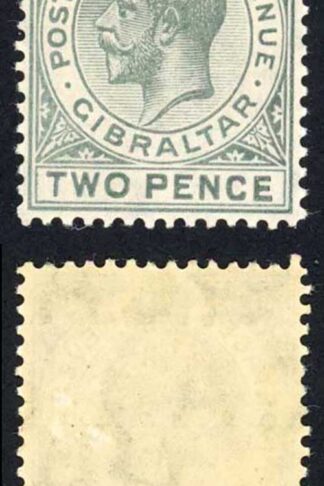 Gibraltar SG78 2d greyish Slate wmk Mult Crown CA M/M Cat 18 pounds
