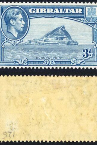 Gibraltar SG125 3d Light Blue Perf 13.5 (gum a little toned) M/M Cat 38 pounds