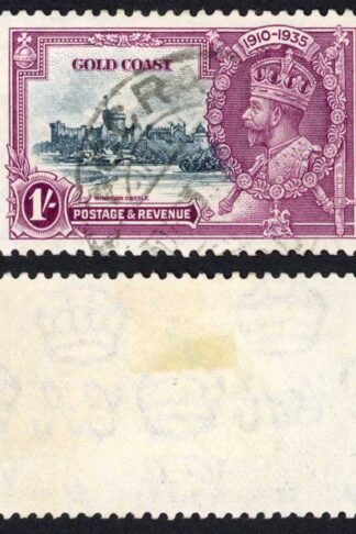 Gold Coast SG116 1/- Silver jubilee fine used Cat 45 pounds