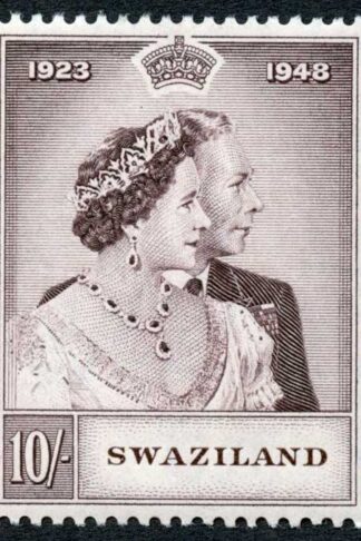 Swaziland SG47 10/- Purple-brown U/M Cat 40 pounds