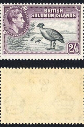 British Solomon Is SG70 2/6 Black and Violet U/M Cat 35 pounds