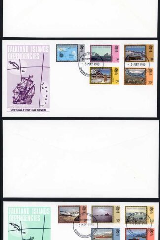 Falkland Is Dep SG74A/88A Set of 15 on First Day Covers