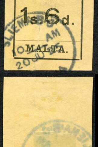 Malta SGD10 1/6 post due CDS (split at bottom middle) Cat 75 pounds