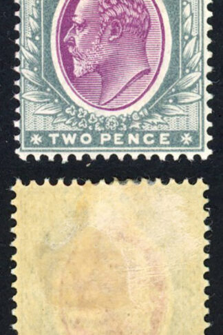 Malta SG40 2d Purple and Grey wmk Crown CA M/M Cat 32 pounds