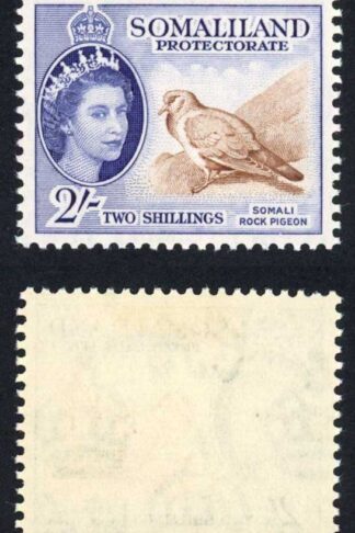 Somaliland SG146 2/- Brown and Bluish violet M/M Cat 28 pounds