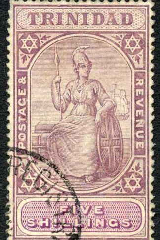 Trinidad and Tobago SG144 5/- Deep purple and Mauve Wmk CA Cat 110 pounds