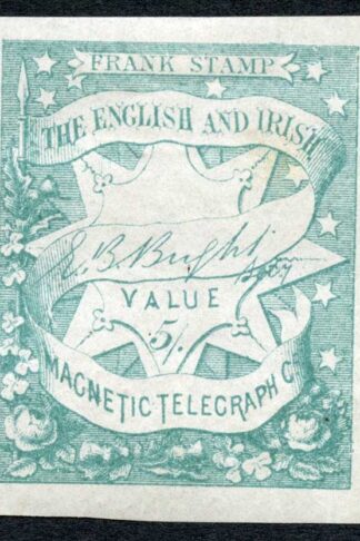 Private Telegraph FRANK STAMP 5/- PROOF (no control number)