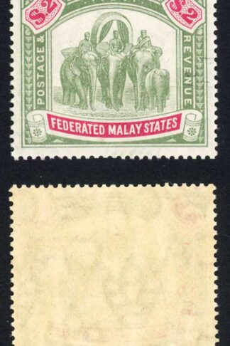 Malay SG49 2 dollar Wmk Mult Crown CA Light Cancel (full gum)