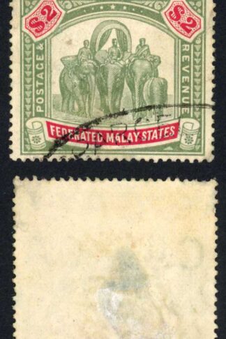 Malay SG49 2 dollar Wmk Mult Crown CA
