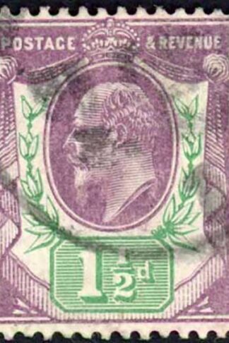 SG221 1 1/2d Dull Purple and green (ord) DLR Cat 24 pounds