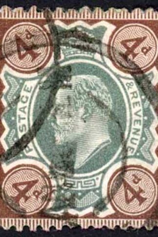 KEVII 4d Green and Brown Fine used cat from 20