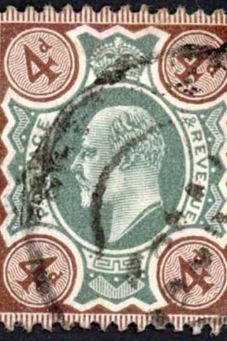 KEVII 4d Green and Brown Fine used cat from 20