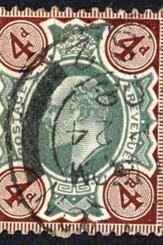 KEVII 4d Green and Brown Fine used cat from 20