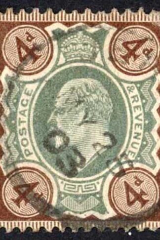 KEVII 4d Green and Brown Fine used cat from 20