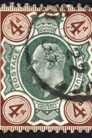 KEVII 4d Green and Brown Fine used cat from 20