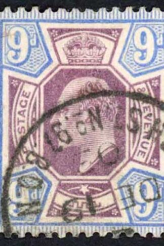 SG250 9d Dull purple and Ultramarine (Ord) DLR Cat 75 pounds