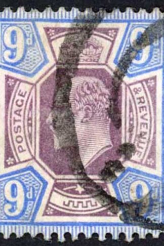 SG250 9d Dull purple and Ultramarine (Ord) DLR Cat 75 pounds