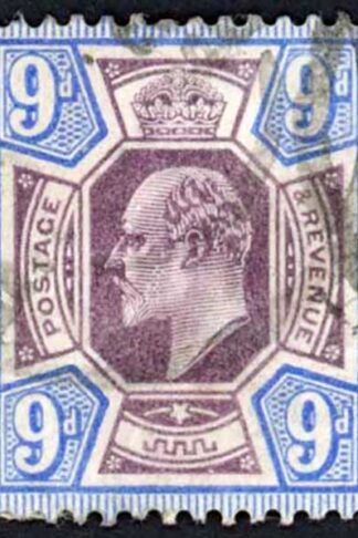 SG251 9d Slate purple and Ultramarine (Ord) DLR Cat 75 pounds