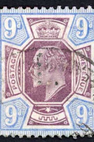 SG250a 9d Dull purple and Ultramarine (Charky) DLR Cat 75 pounds