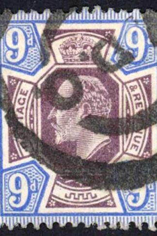 SG251a 9d Slate purple and Ultramarine (Charky) DLR Cat 75 pounds