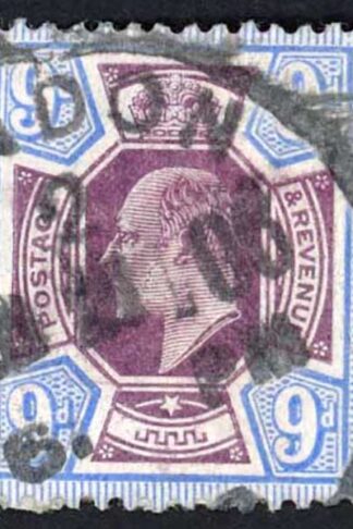 SG251a 9d Slate purple and Ultramarine (Charky) DLR Cat 75 pounds