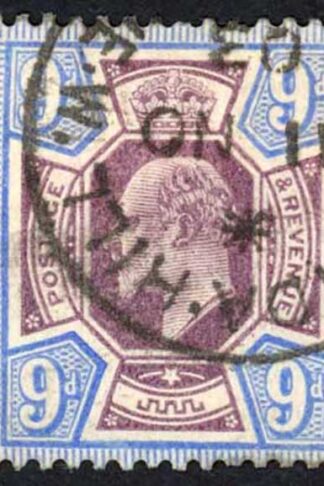 SG251a 9d Slate purple and Ultramarine (Charky) DLR Cat 75 pounds