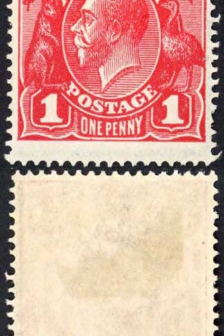 Australia 1914-20 SG21cj 1d carmine-red RA JOINED fine mint cat 120 pounds