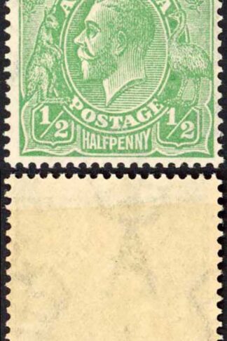 Australia 1918-20 SG 48 1/2d green THIN PAPER UM