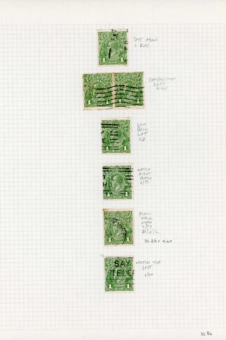 Australia 1926-30 SG 86 1d small Mult wmk P 14 used group of flaws