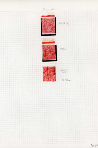 Australia 1926-30 SG 96 1 1/2d P 13 1/2 x 12 1/2 plate single flaw and inverted