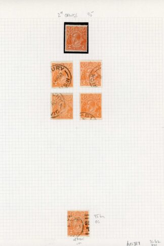 Australia 1918-23 SG 62 2d brown-orange mint and used group cat 23+ pounds