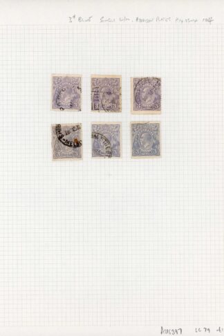 Australia 1924-5 SG 79 3d dull ultramarine 2nd wmk used group cat 12 pounds