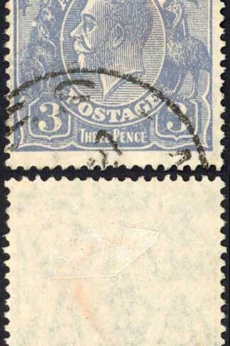 Australia 1926-30 SG 100 3d dull ultramarine P 13 1/2 x 12 1/2 white flaws VFU