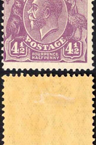 Australia 1930 SG 120a 4 1/2d redrawn die without surcharge VFU cat 45 pounds