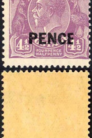 Australia 1930 SG 120 5d on 4 1/2d violet narrow E in PENCE mint