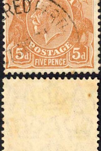 Australia 1926-30 SG 103a 5d orange-brown small Mult wmk P 13 1/2 x 12 1/2 VFU