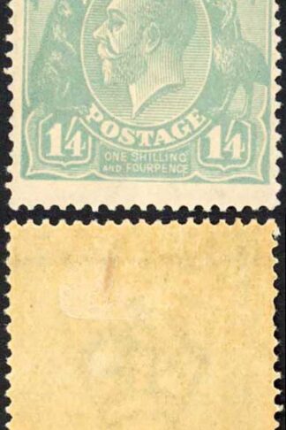 Australia 1918-23 SG 66a 1s4d dull greenish blue 2nd wmk mint cat 100 pounds